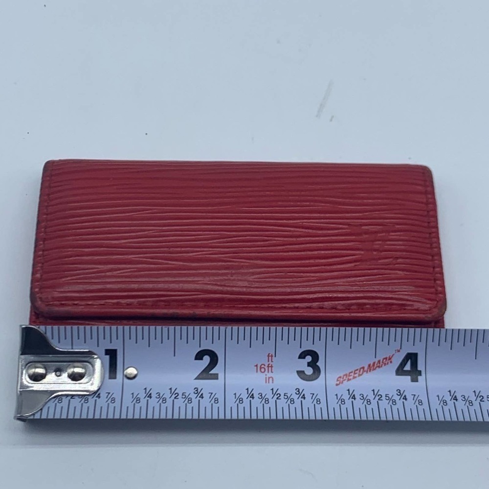 LOUIS VUITTON red leather key holder wallet - Picture 4 of 16